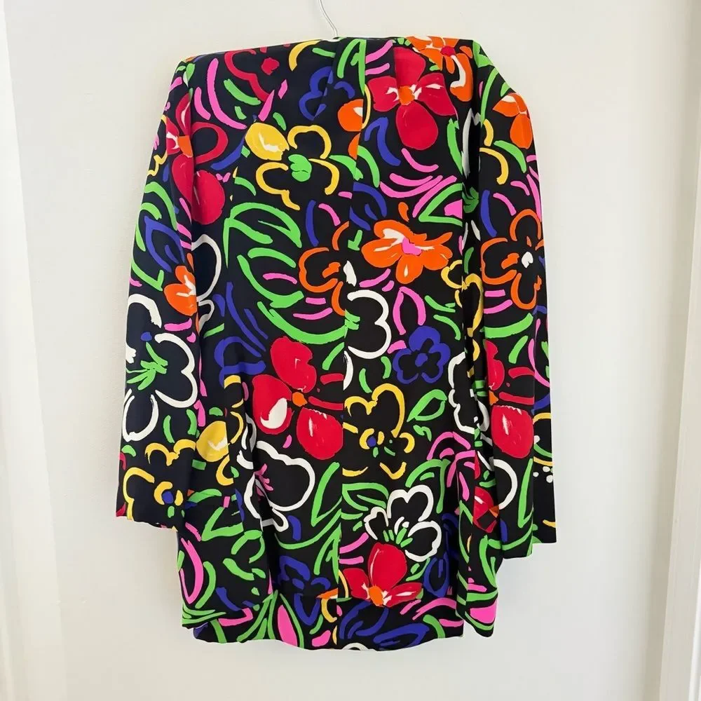 Vintage Geoffrey Beene Matching Set Outfit Strapless Dress + Blazer Jacket 6